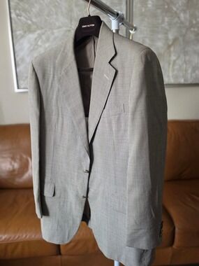 Men's Light Gray Glen Plaid Blazer